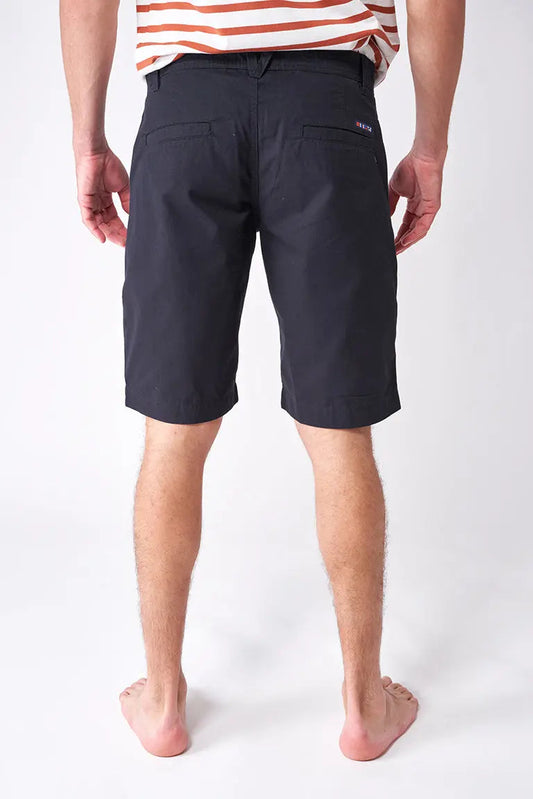 Plain cotton Bermuda shorts