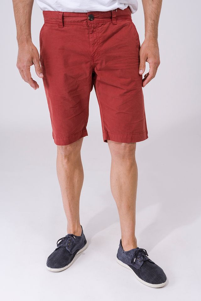 Plain cotton Bermuda shorts