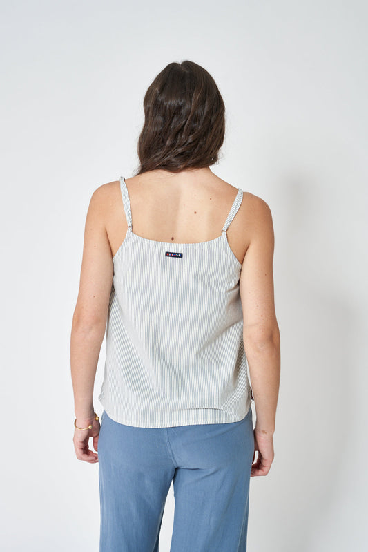 Yarn-dyed cotton tank top