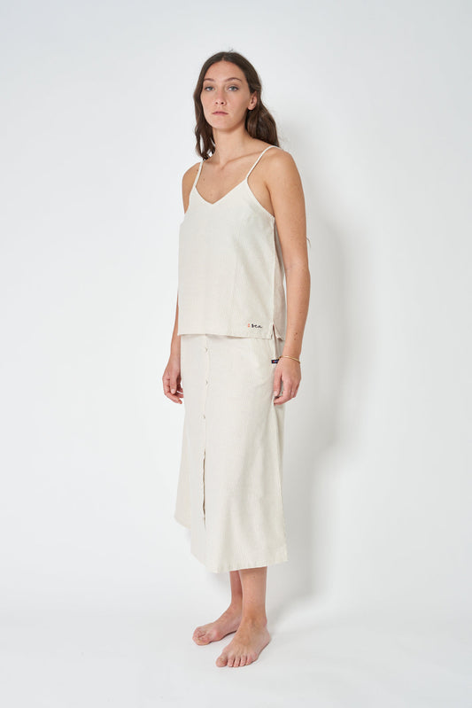 Yarn-dyed cotton tank top