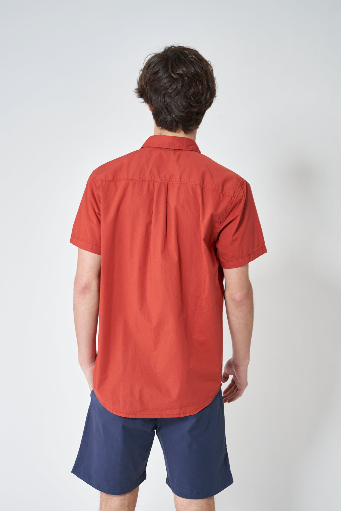 Short-sleeved cotton shirt