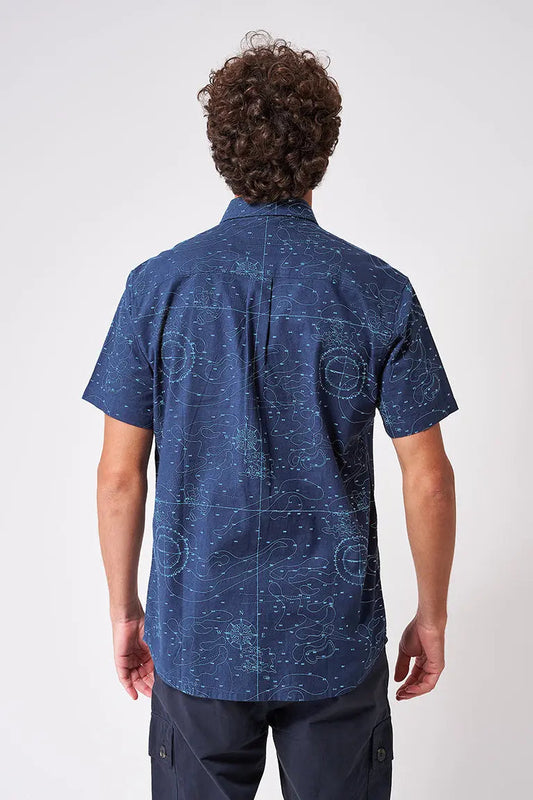 Short-sleeved cotton shirt