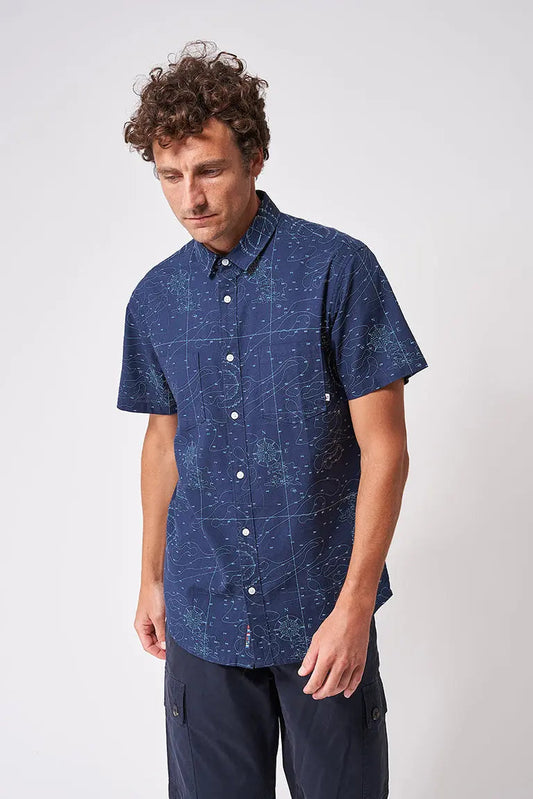 Short-sleeved cotton shirt
