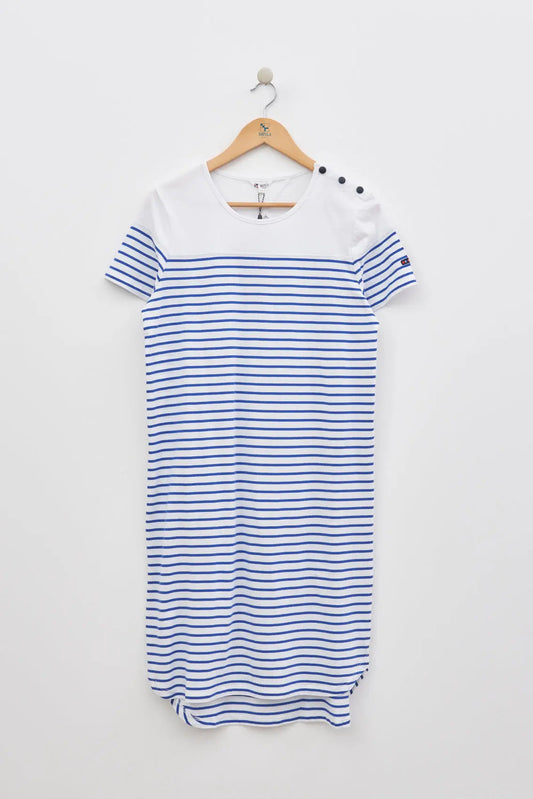 Robe manches courtes rayée esprit marinière