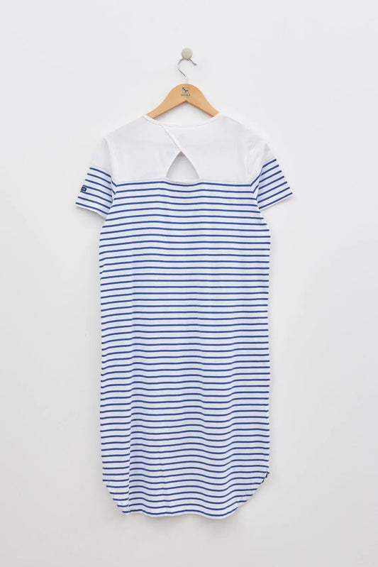 Robe manches courtes rayée esprit marinière