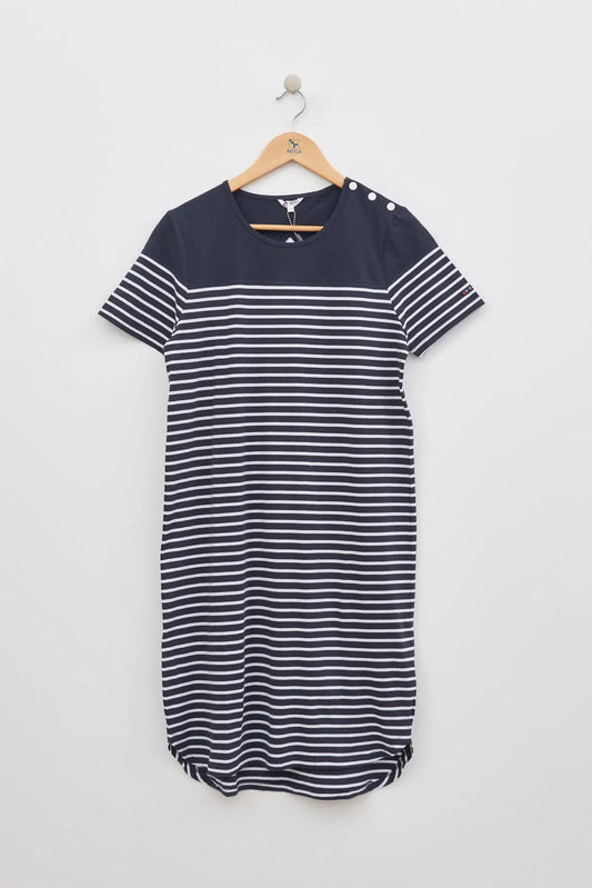 Robe manches courtes rayée esprit marinière