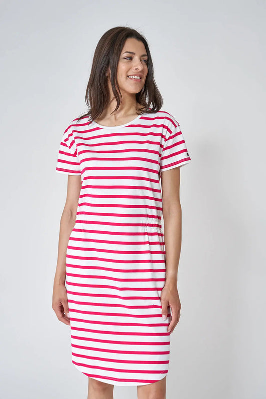 Striped dress in 180 gr cotton