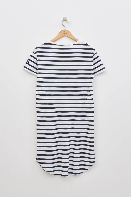 Striped dress in 180 gr cotton