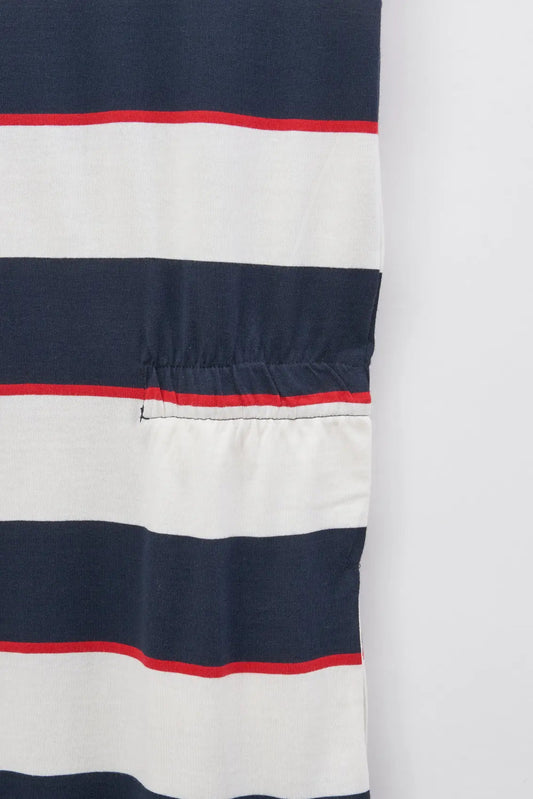 Striped dress in 180 gr cotton