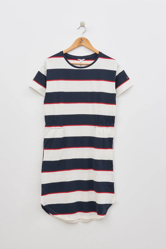 Striped dress in 180 gr cotton