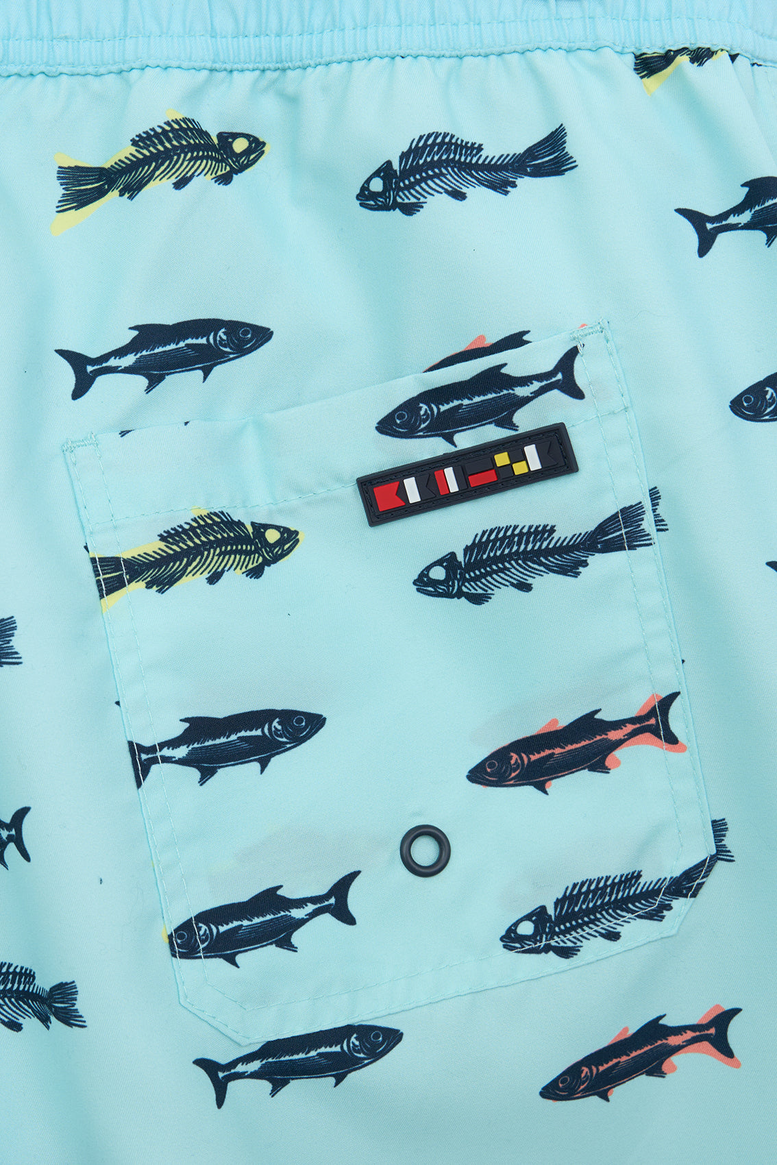 Printed polyester short swimsuit