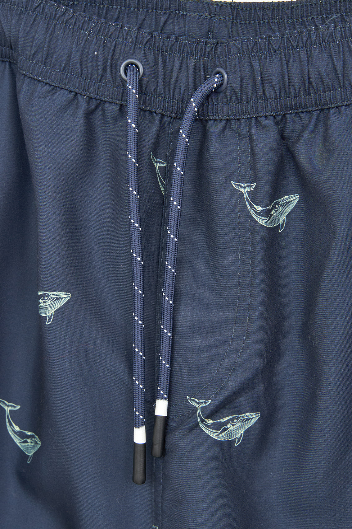 Printed polyester short swimsuit