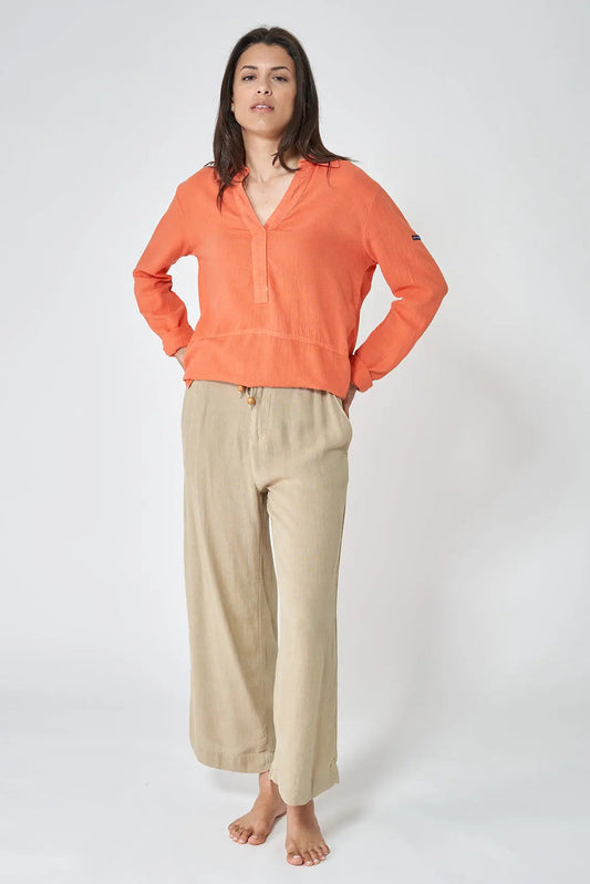 Chemise longue, esprit tunique à manches longues