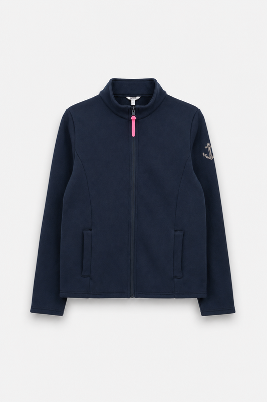 Jacket with anchor embroidered on the shoulder