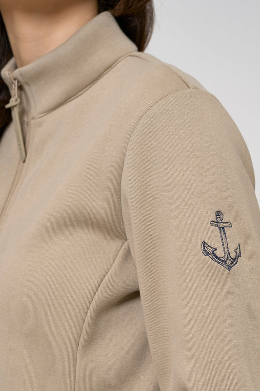Jacket with anchor embroidered on the shoulder