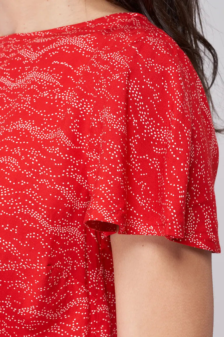 Camiseta estampada en tejido suave 100% viscosa