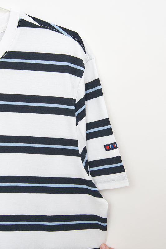 Mahuka motzeko kamiseta marraduna