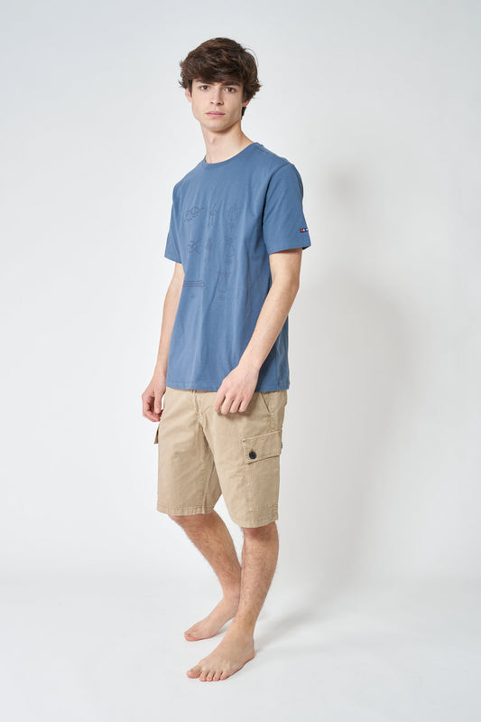 Cotton cargo Bermuda shorts
