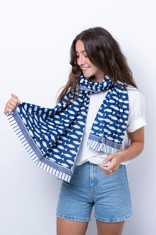 Foulard imprimé poisson