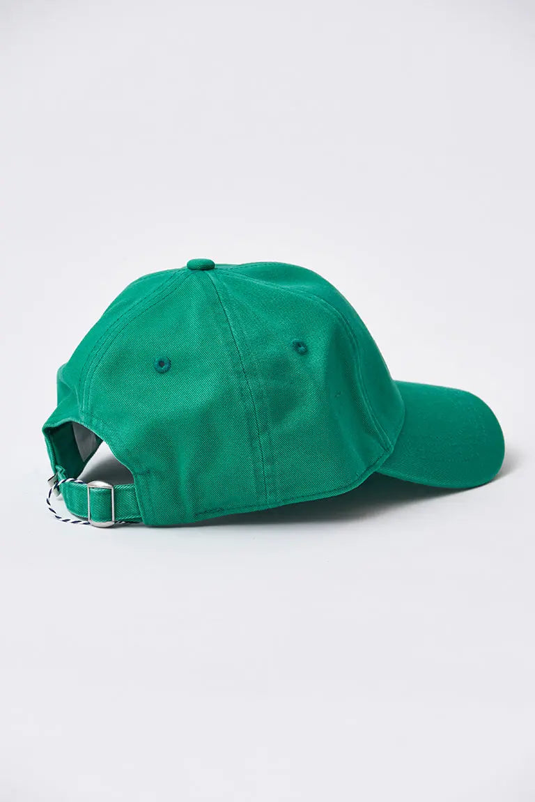 Cotton cap with embroidered rudder