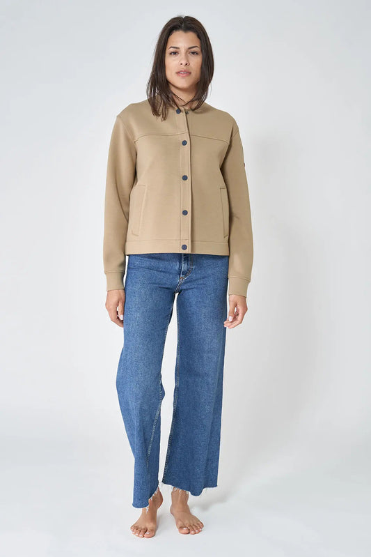 Soft interlock jacket or sweatshirt with buttons