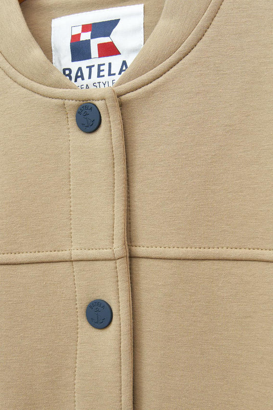 Soft interlock jacket or sweatshirt with buttons