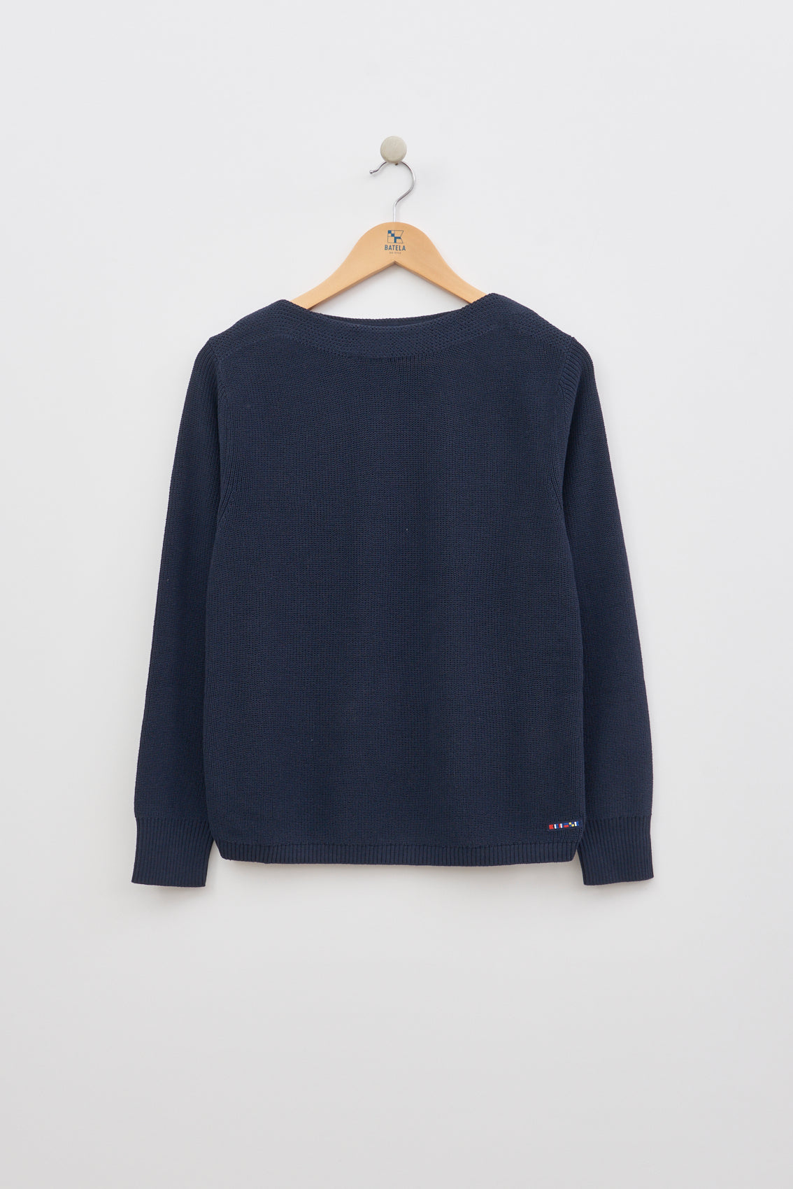 Jersey de punto cuello amplio en algodón Batela Moda SS24