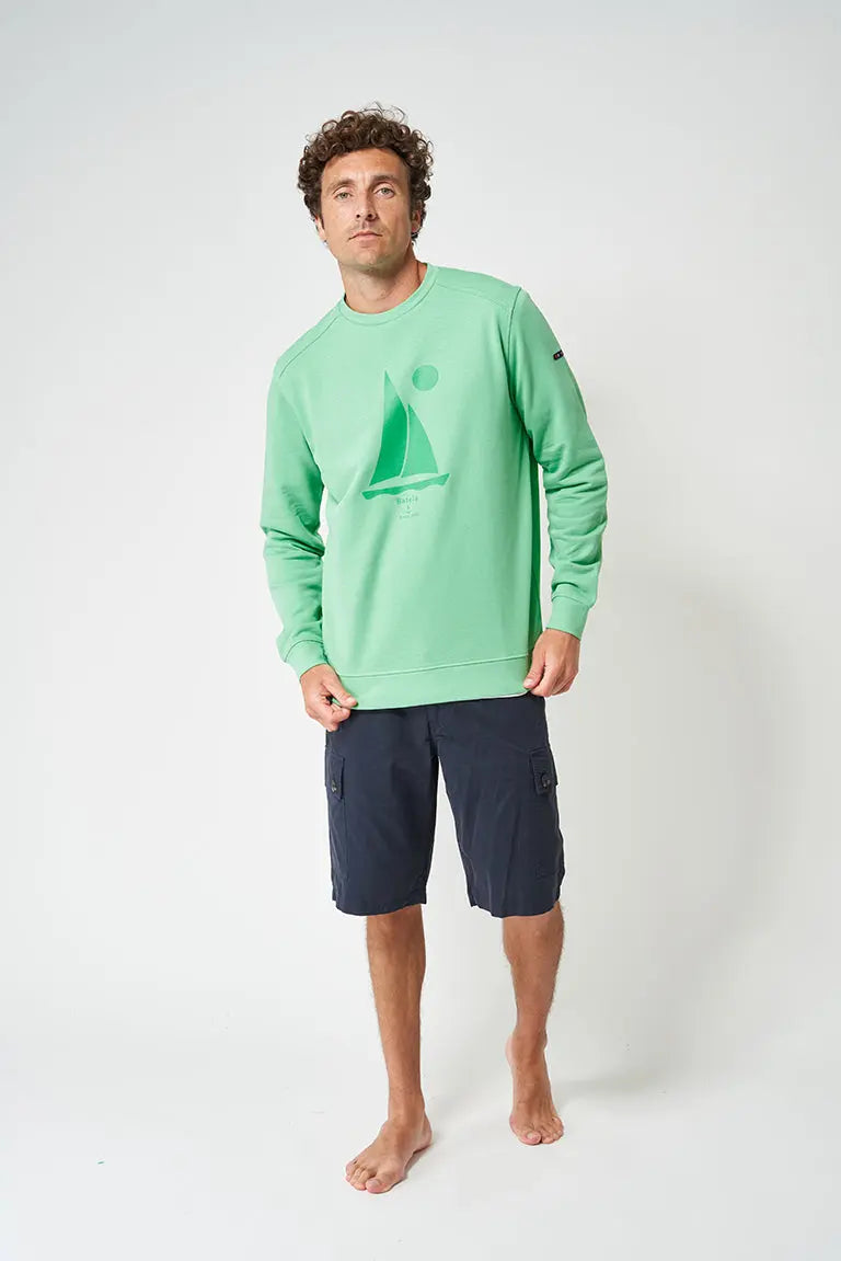 Sudadera cerrada en tejido Terry velero