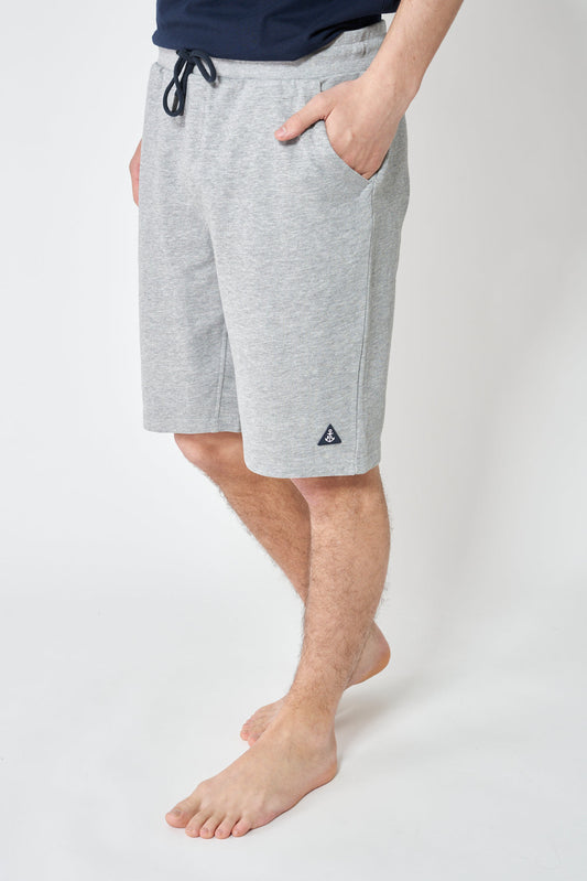 Cotton terry knit Bermuda shorts