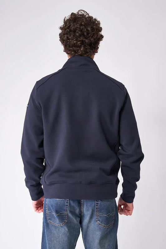 Open sweatshirt in interlock fabric