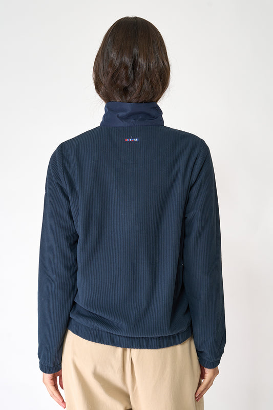 Contrast-coloured fleece jacket