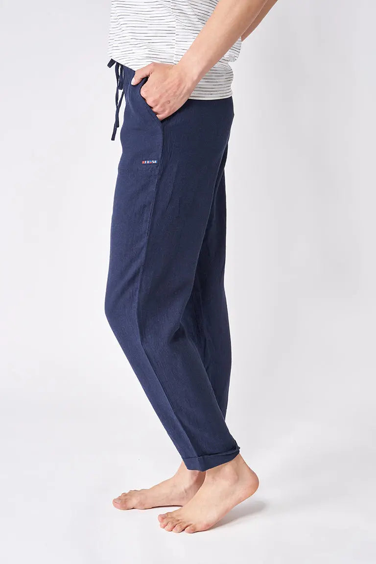 Pantalón largo lino y viscosa