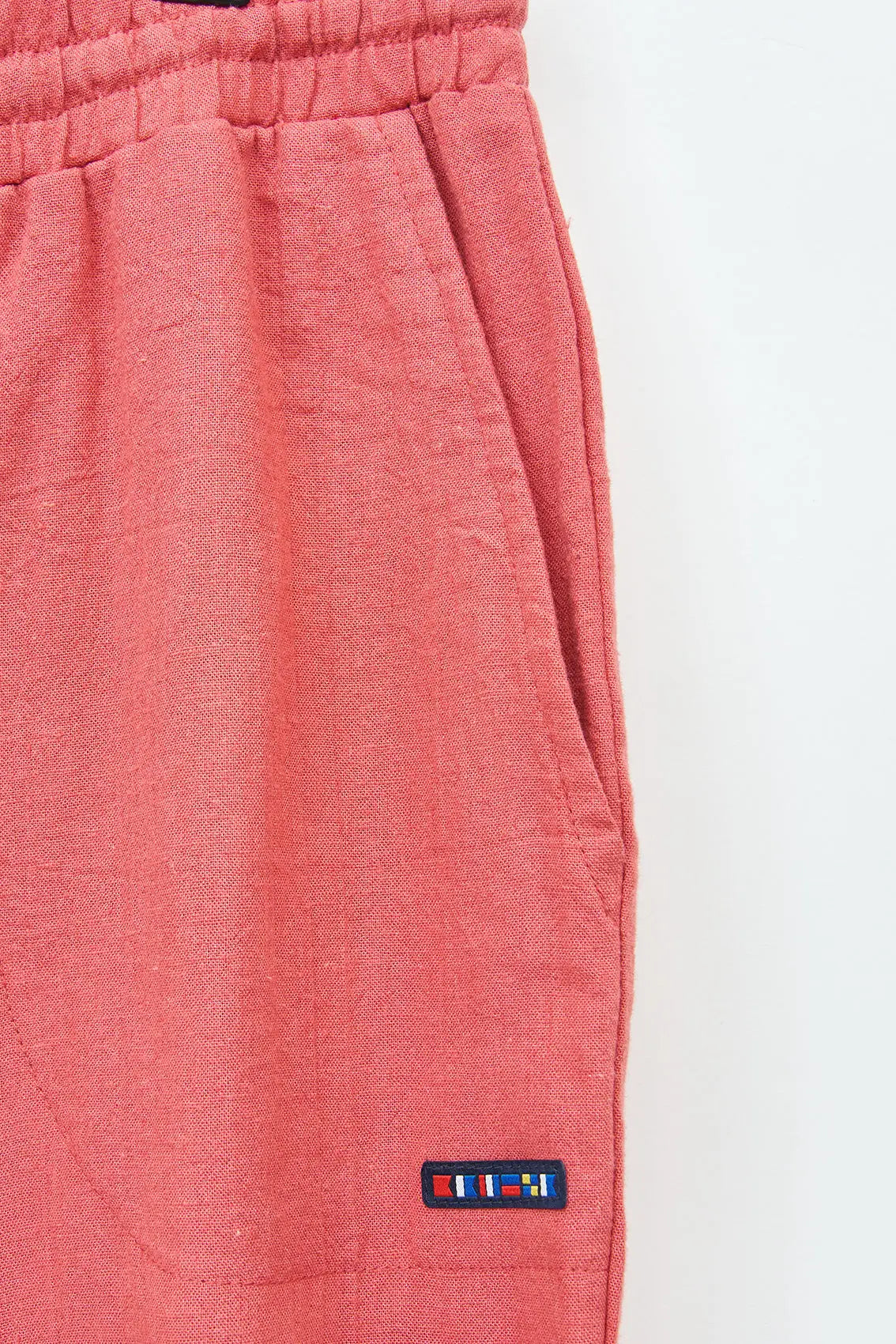 Pantalon long pour femme, confectionné en lin et viscose