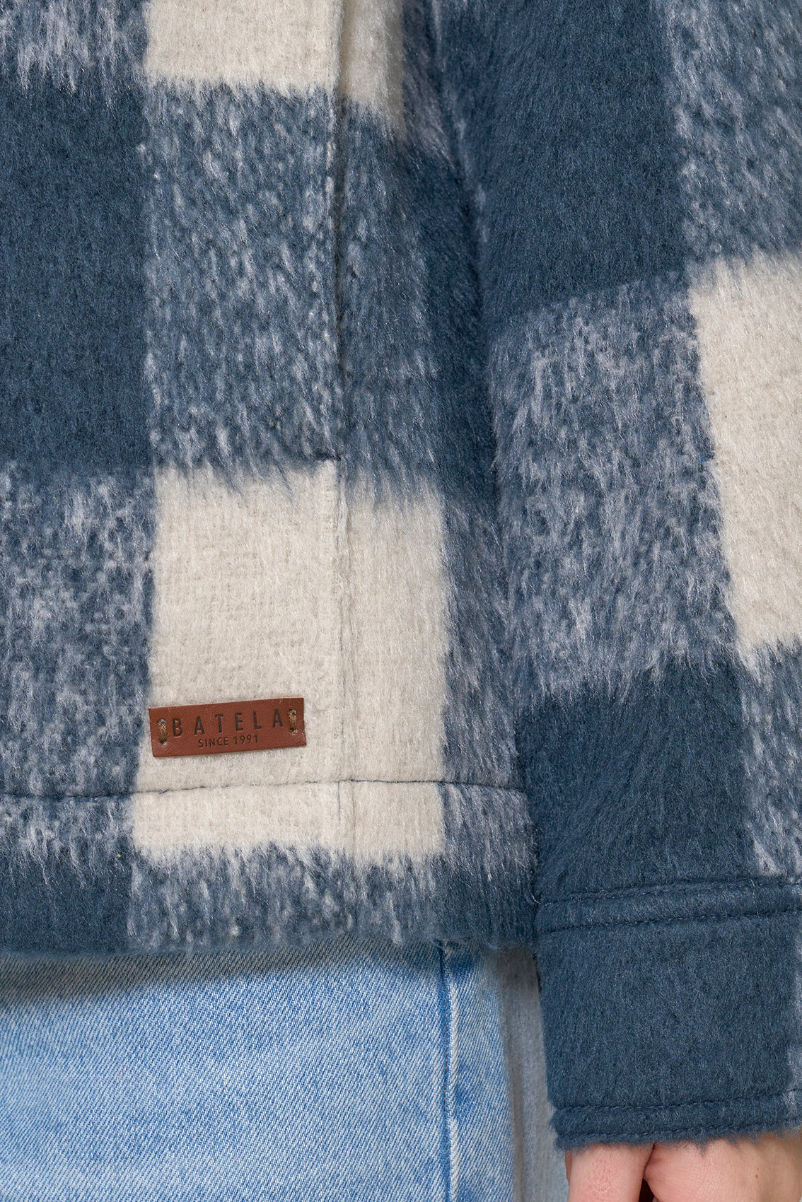 Checked fleece overshirt