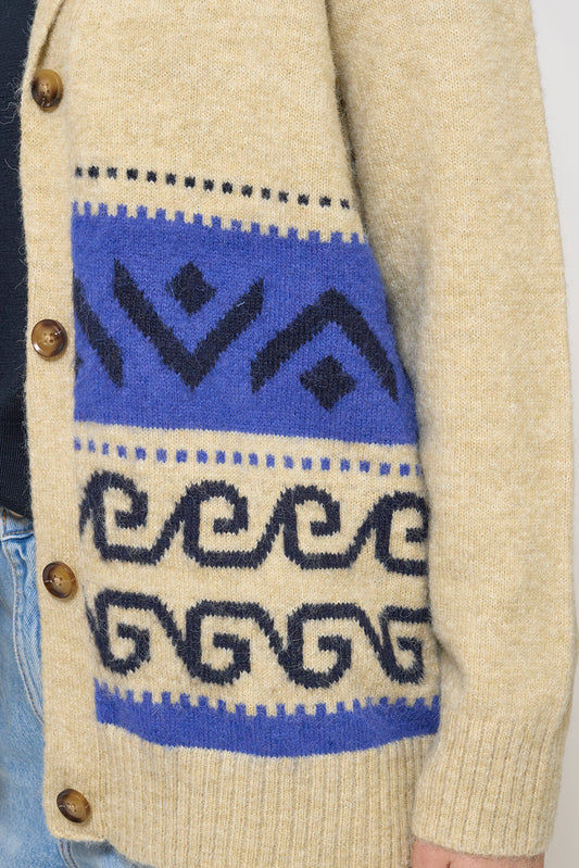Knit jacket with rear anchor