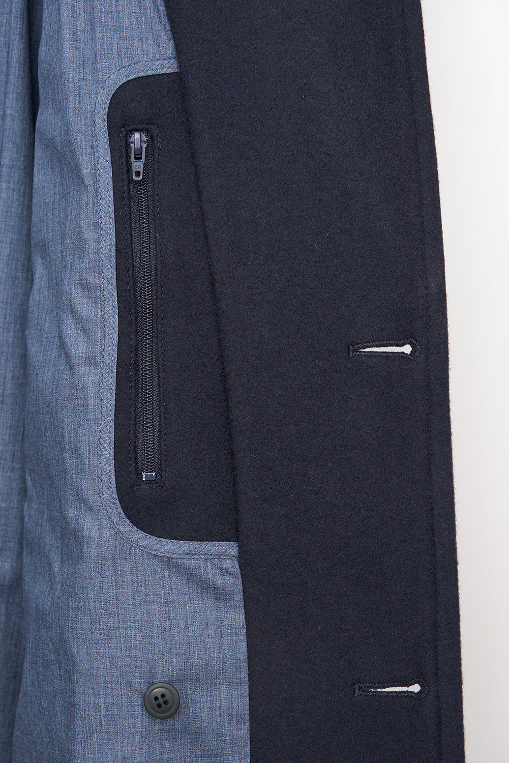 Navy sailor jacket with anchor buttons