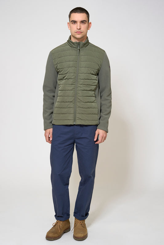 Veste tissu combiné pour homme