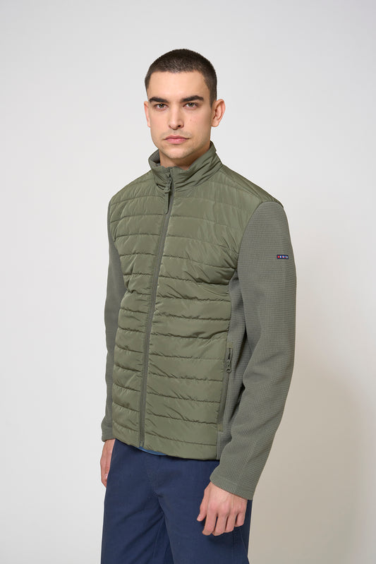 Veste tissu combiné pour homme
