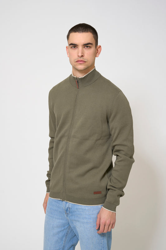 Basic fine knit jacket