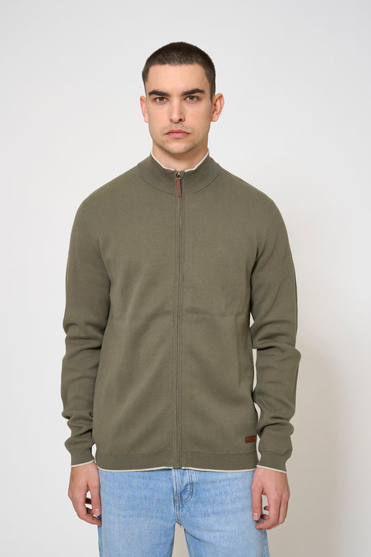 Basic fine knit jacket