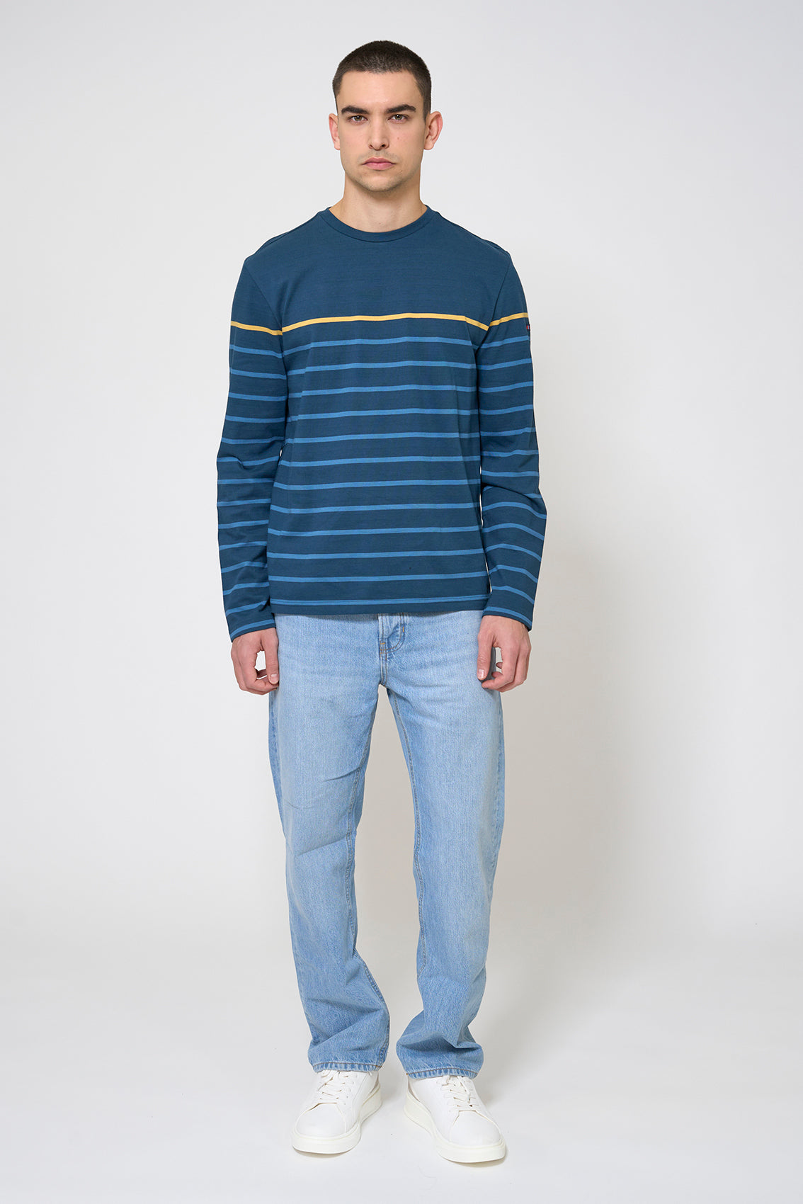 T-shirt manches longues rayé marin