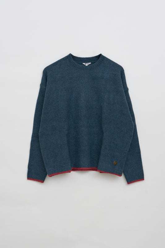Pull maille basique femme rayure contraste