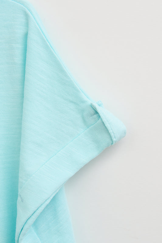 Camiseta de algodón slub estampada