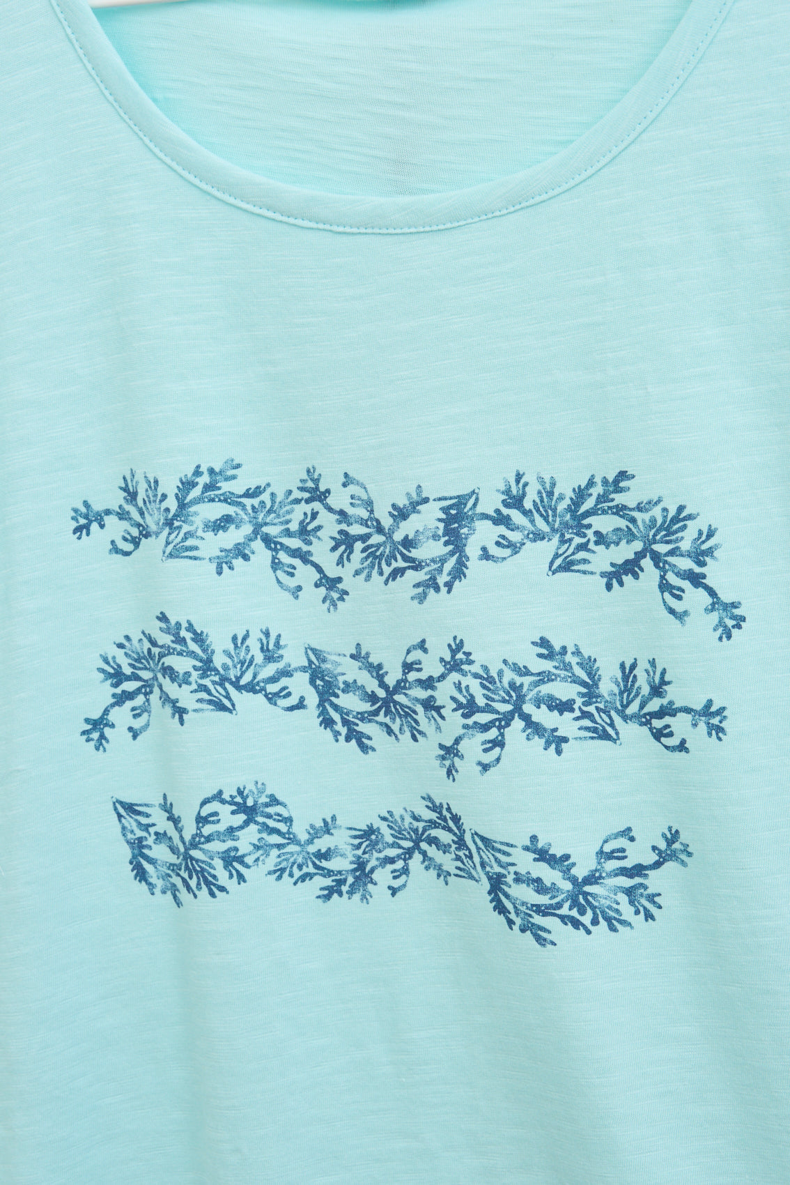 Camiseta de algodón slub estampada