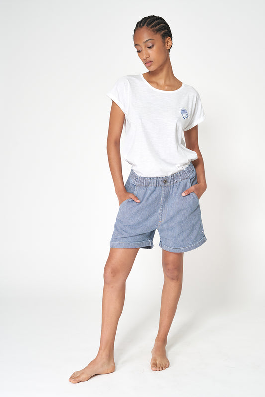 Camiseta en algodón dibujo espalda