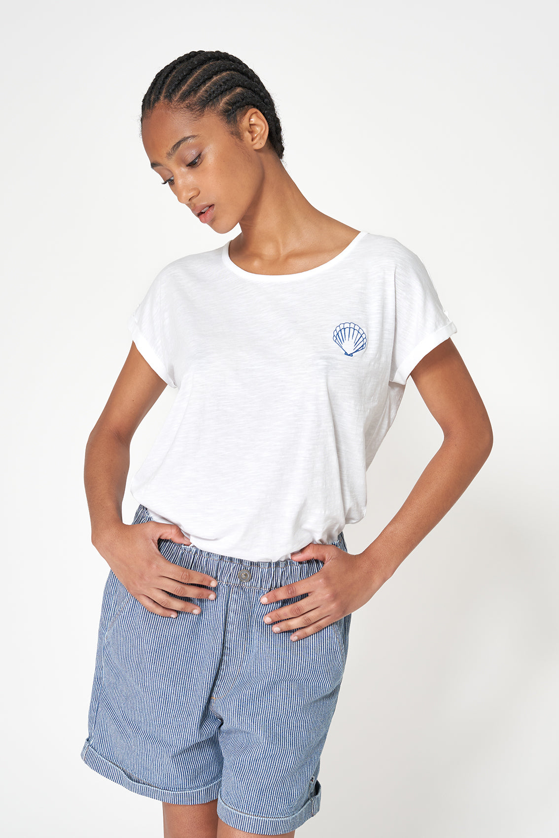 Cotton T-shirt with back graphic