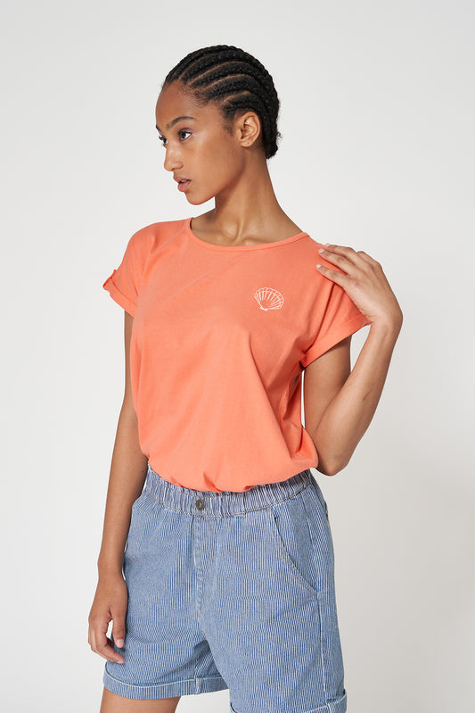 Camiseta en algodón dibujo espalda