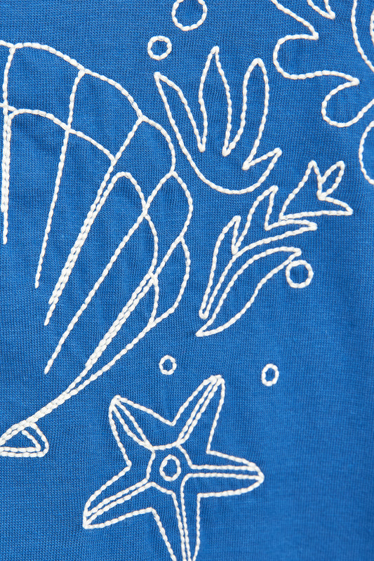 Camiseta en algodón dibujo espalda