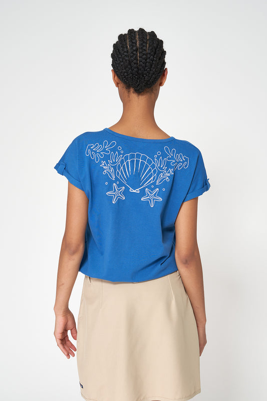 Camiseta en algodón dibujo espalda