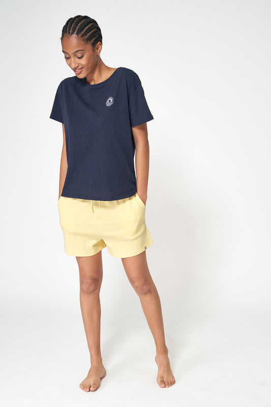 Camiseta básica en algodón flamé